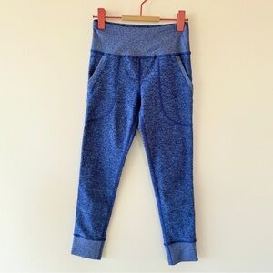 Zella Girl Restore High Waist Blue Purple Heathered Pocket Leggings Size S 7/8